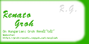 renato groh business card